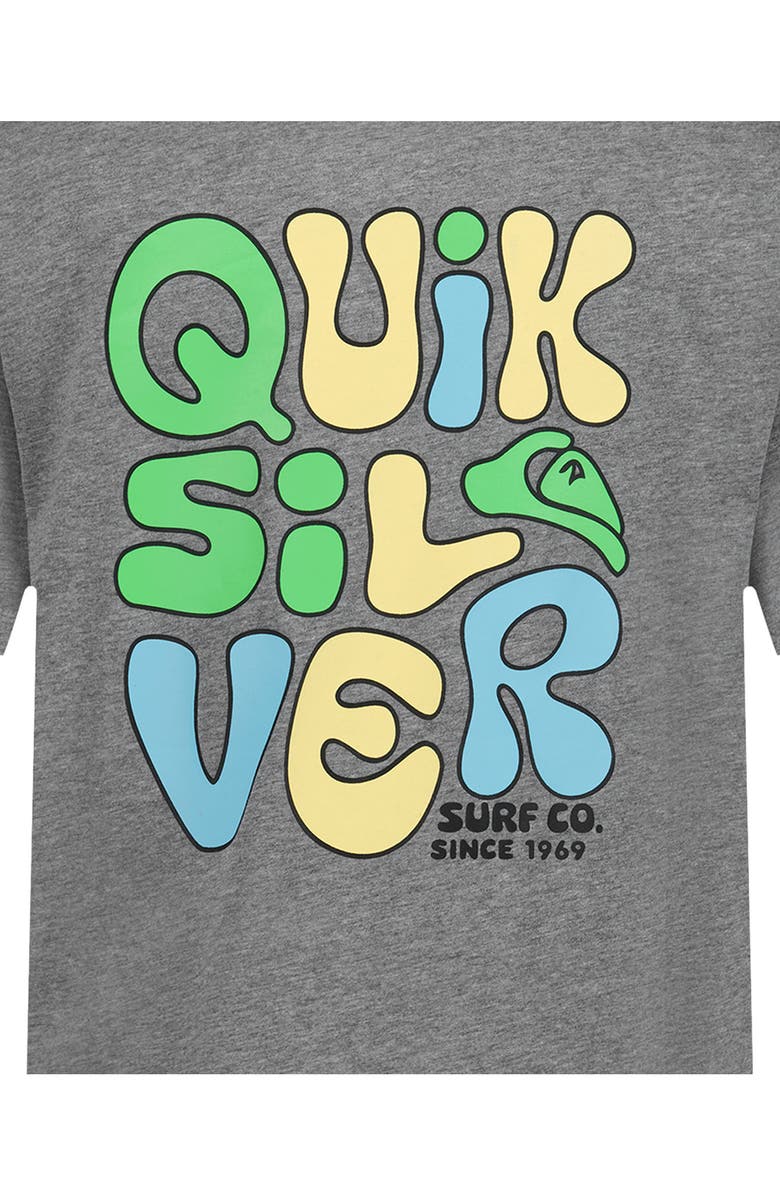Quiksilver Kids' Fluid Logo Graphic T-Shirt, Alternate, color, Medium Gray