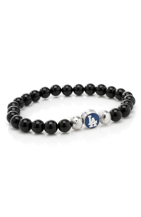 MLB Baseball Dodgers Beaded Stretch Bracelet