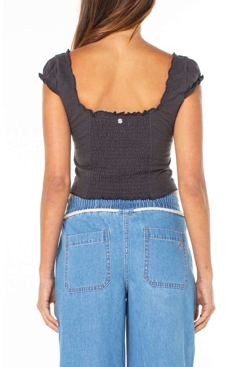 Moonglow Stretch Cotton Crop Top, Alternate, color, PHANTOM