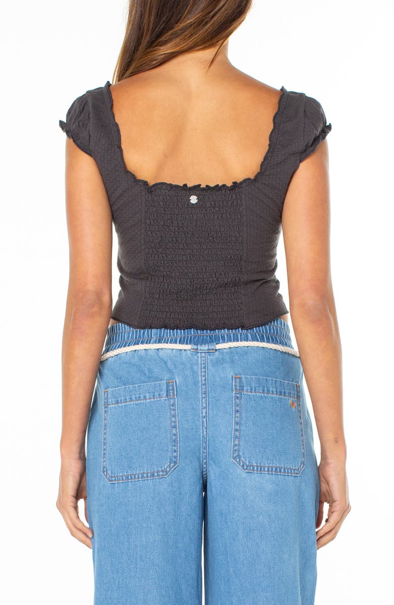 Roxy Moonglow Stretch Cotton Crop Top, Alternate, color, Phantom