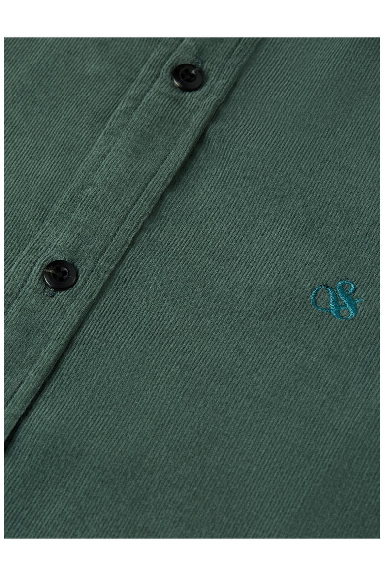 Regular Fit Corduroy Button Up Shirt, Alternate, color, DARK FOREST