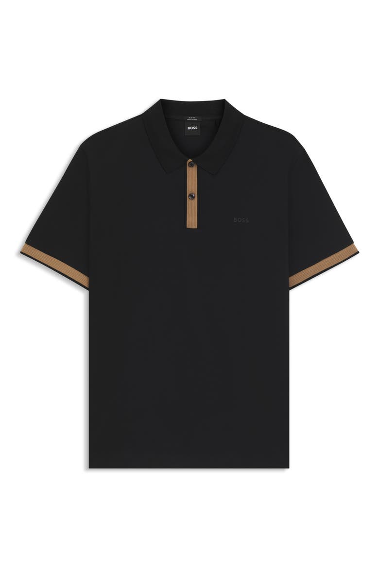 H-Phillipson Wool Polo, Alternate, color, BLACK