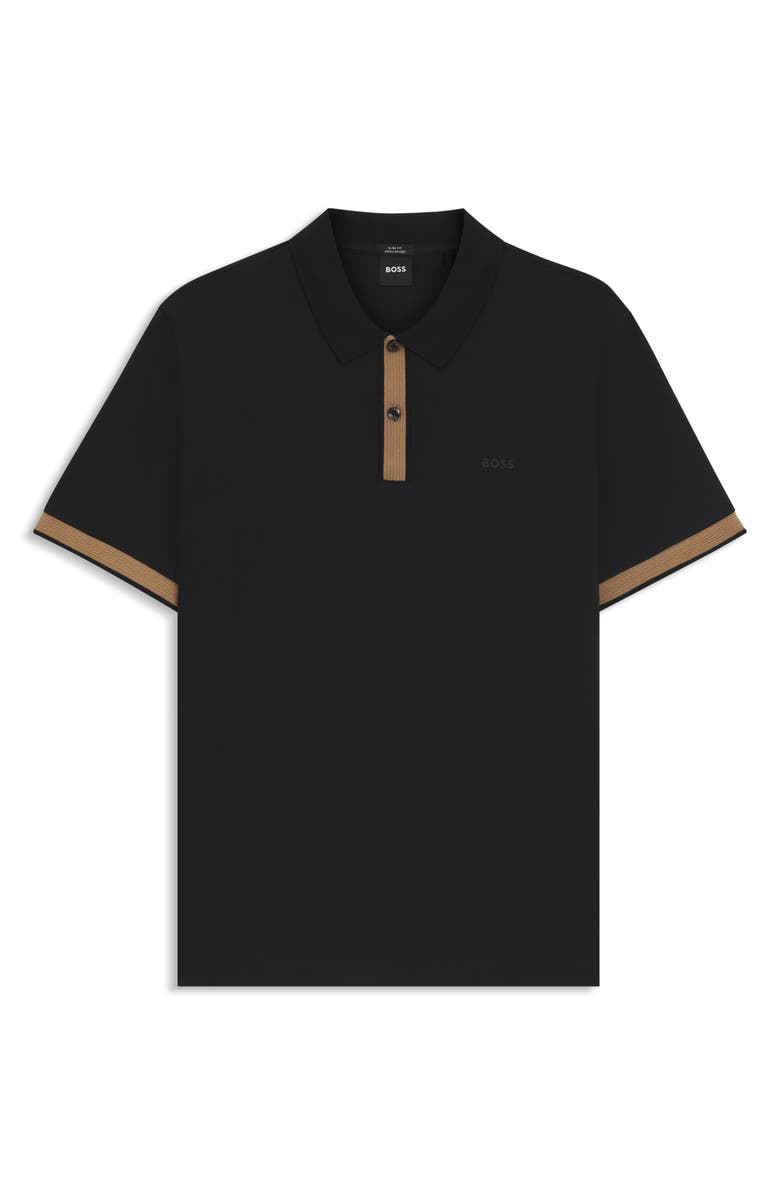 BOSS H-Phillipson Wool Polo, Alternate, color, Black