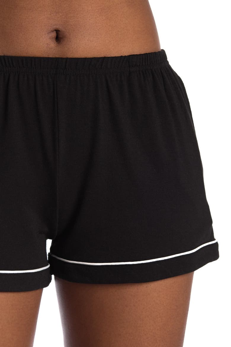 Annie Shirt & Shorts 2-Piece Pajama Set, Alternate, color, BLACK