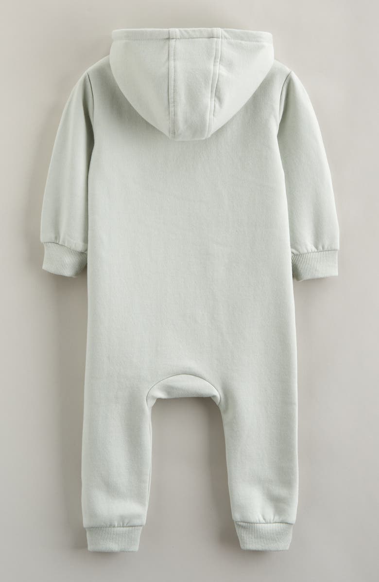 Nordstrom Hooded Fleece Romper, Alternate, color, Green Hush