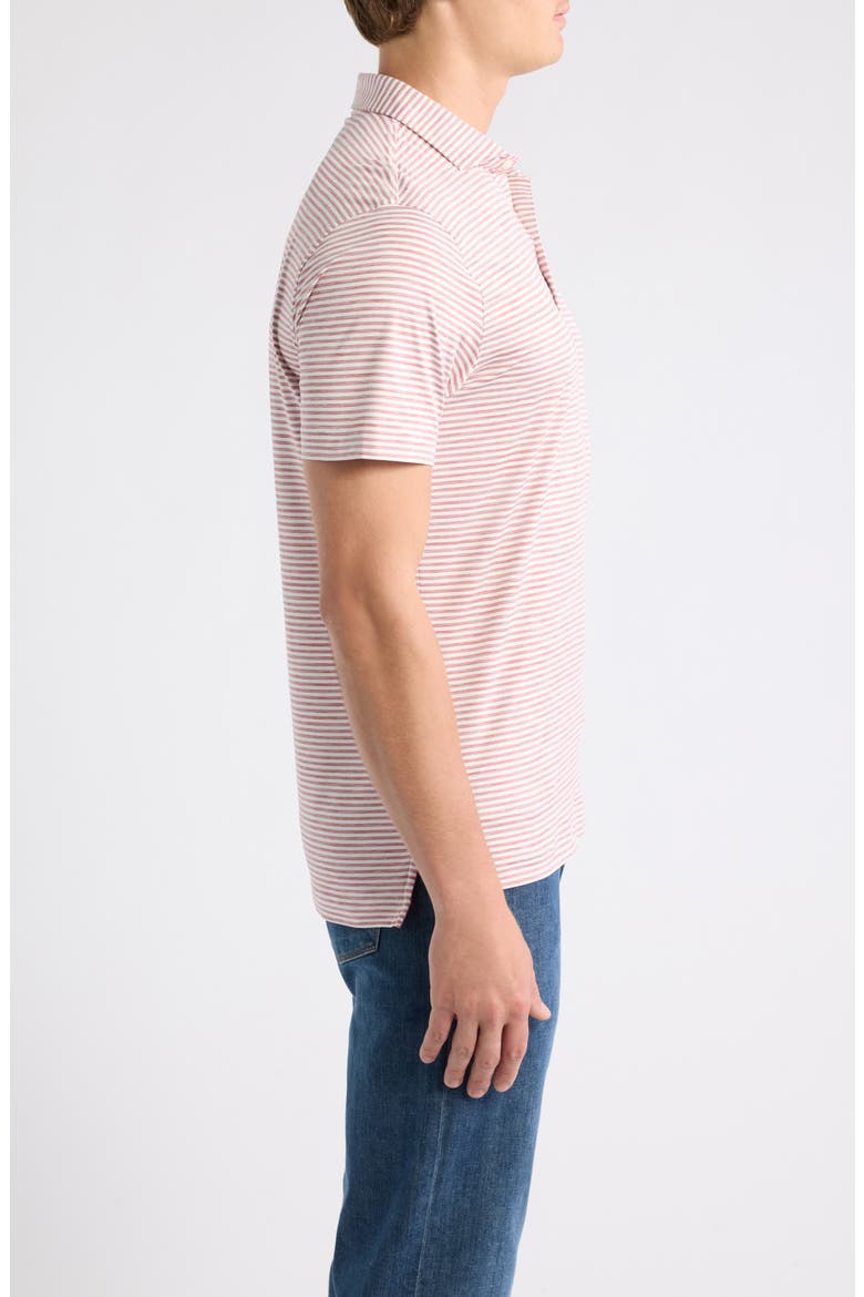 Seymour Stripe Featherweight Performance Polo, Alternate, color, RACING RED