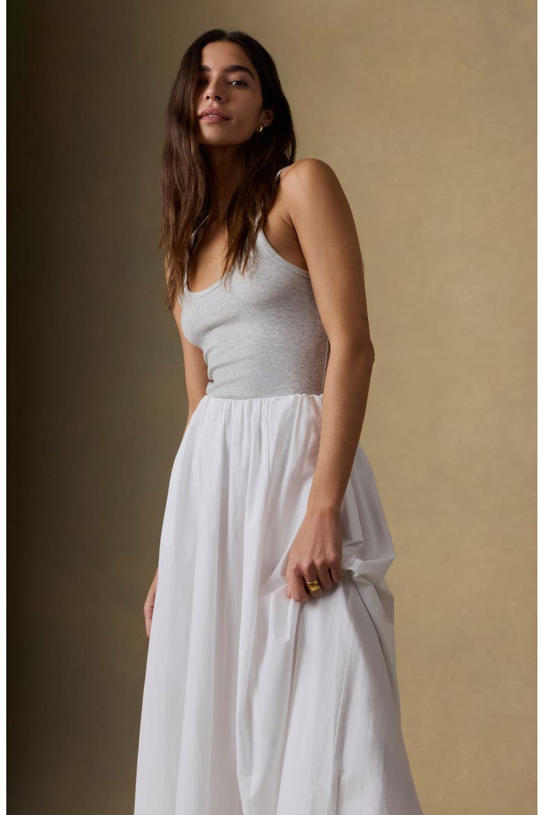Coastal Poplin Maxi Skirt, Alternate, color, WHITE