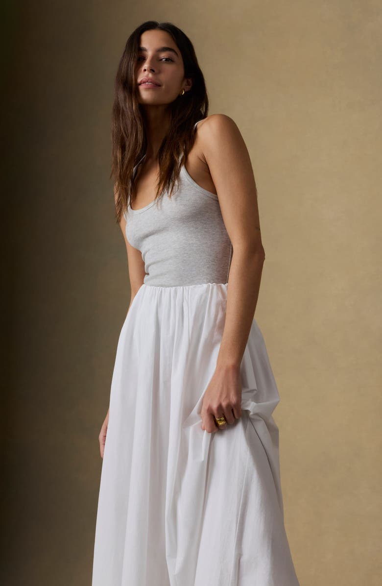 Faherty Coastal Poplin Maxi Skirt, Alternate, color, White