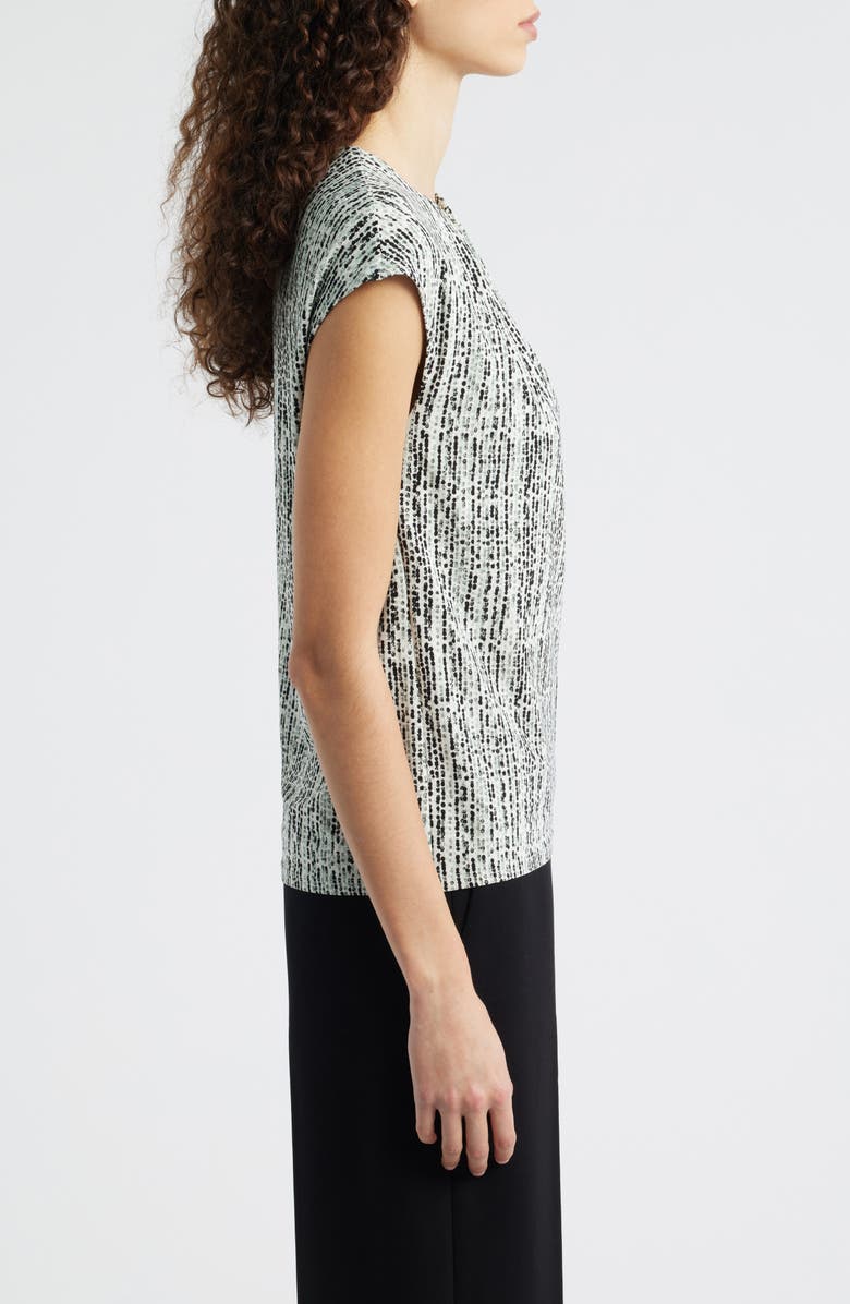 Anne Klein Pleated Sleeveless Top, Alternate, color, Soft Aloe Multi