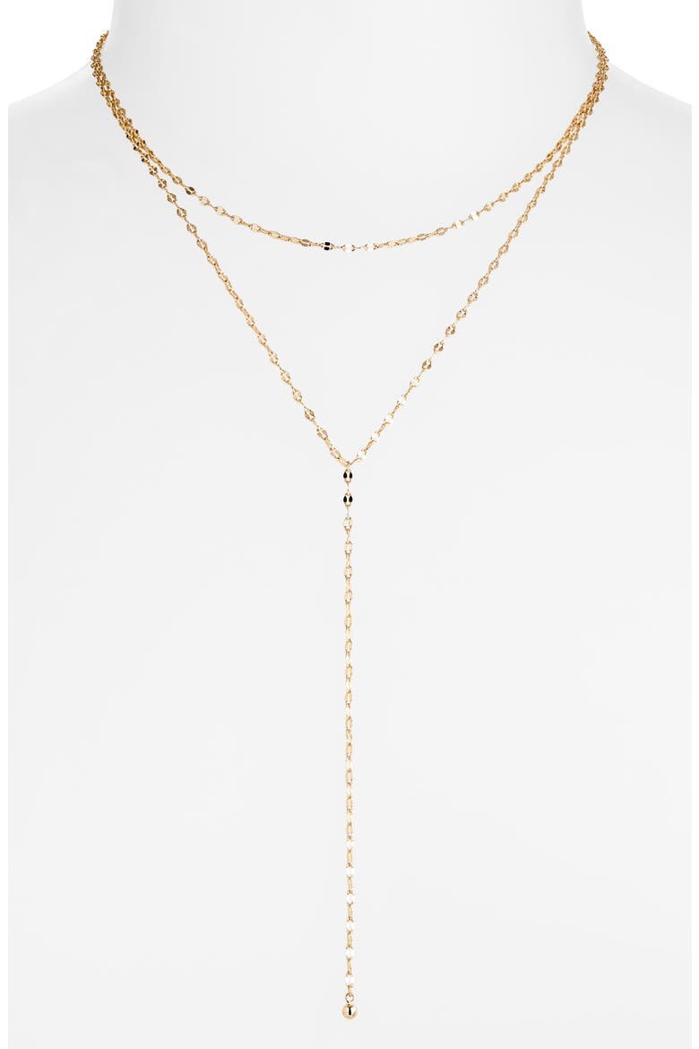 Shimmer Chain Y-Necklace, Alternate, color, GOLD