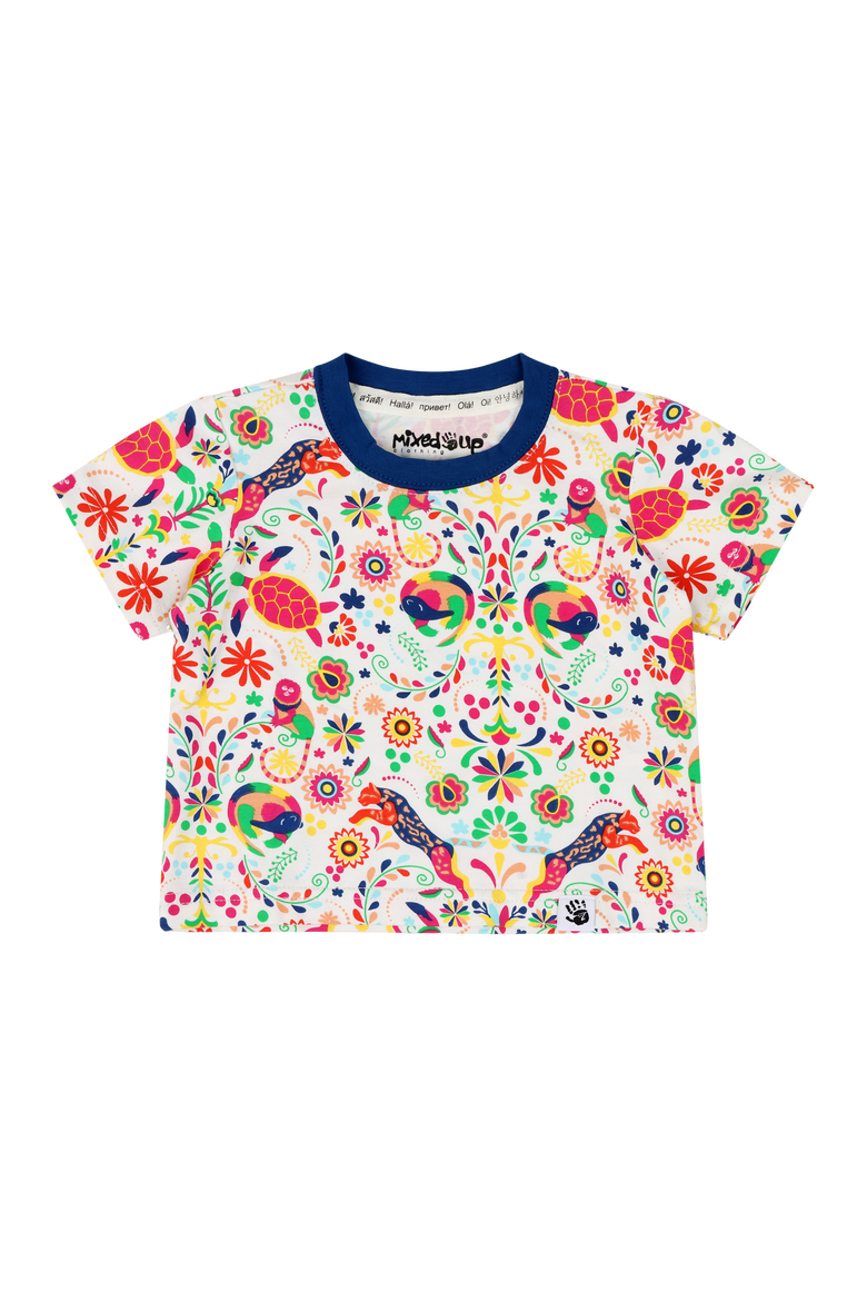 Kids Suave Print Short Sleeve T-Shirt, Main, color, Animal Arabesque