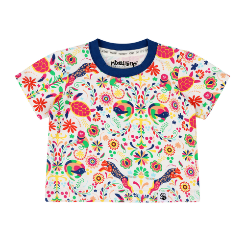 Mixed Up Clothing Kids Suave Print Short Sleeve T-shirt In Animal Arabesque