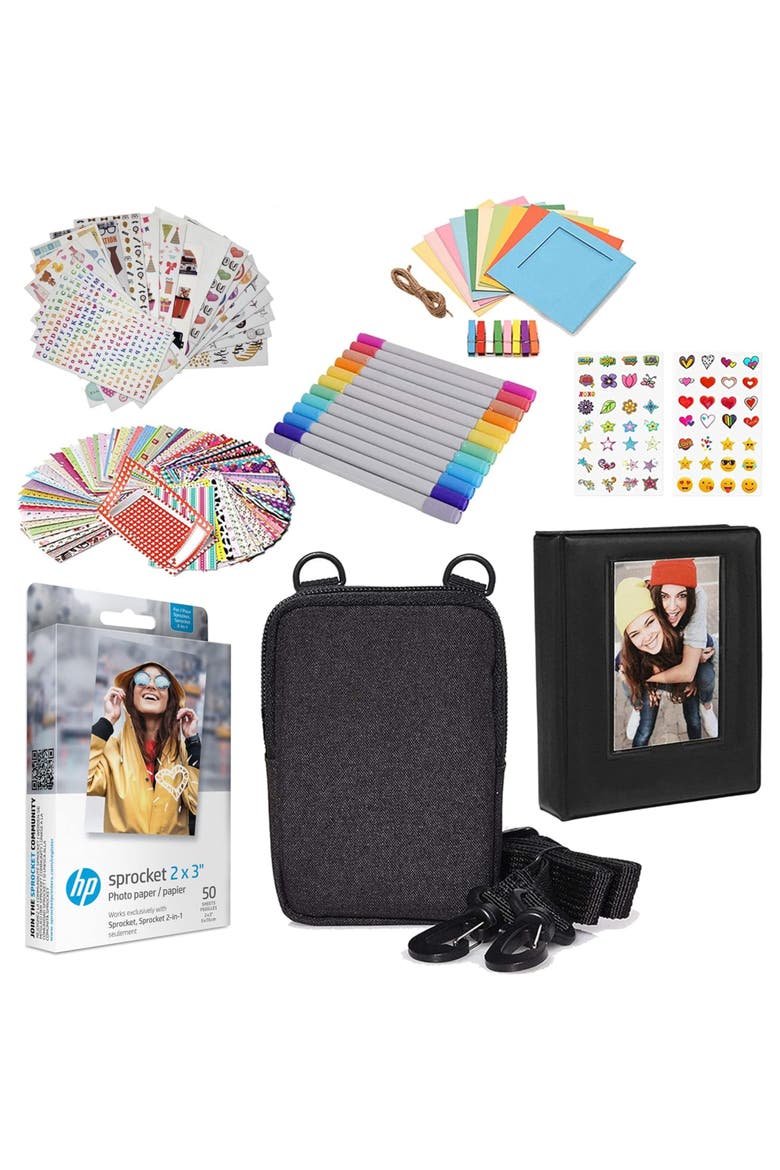 2x3 Photo Paper Kit 50 Pack + Accessories, Main, color, White