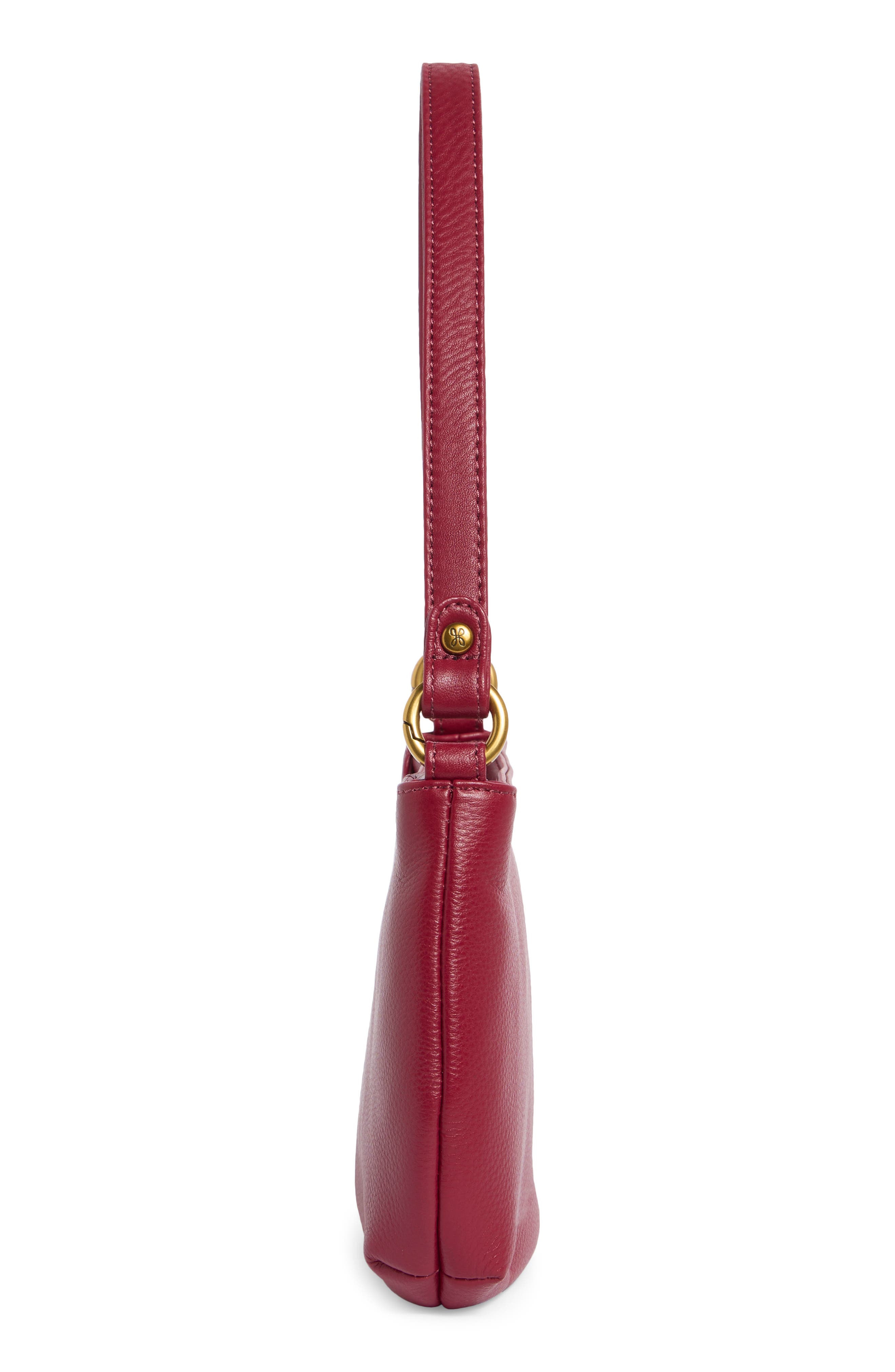 Pier Leather Baguette, Alternate, color, SANGRIA