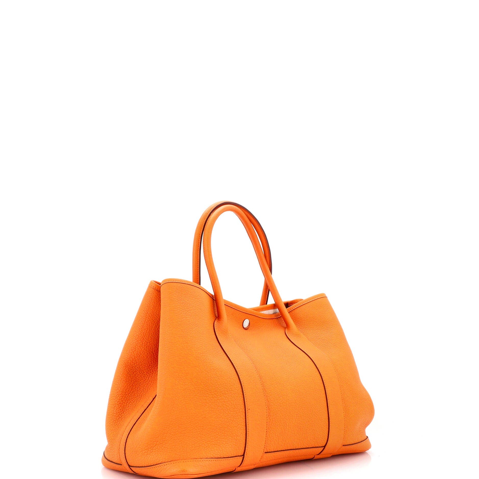 Pre-Owned Hermes Garden Party Tote Leather 36, Alternate, color, Orange H