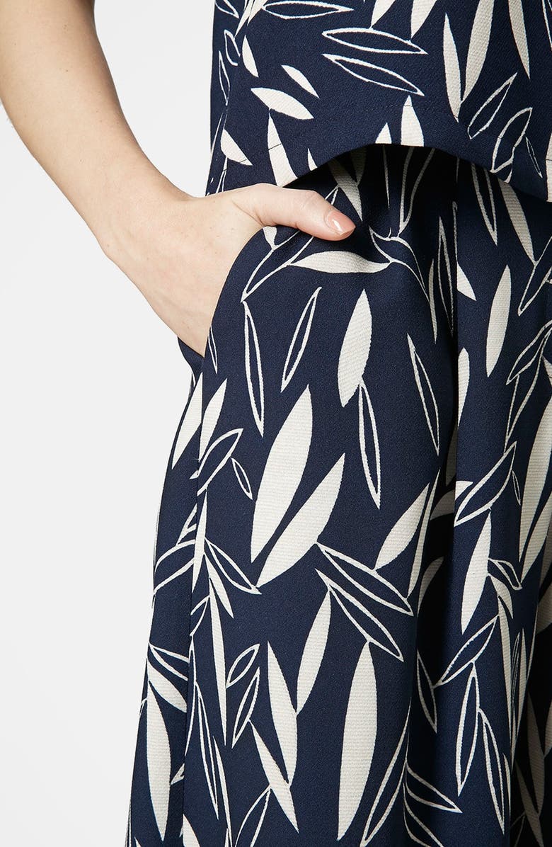 Topshop Cape Leaf Culottes, Alternate, color,