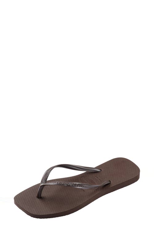 Havaianas Slim Square Toe Flip Flops In Multi