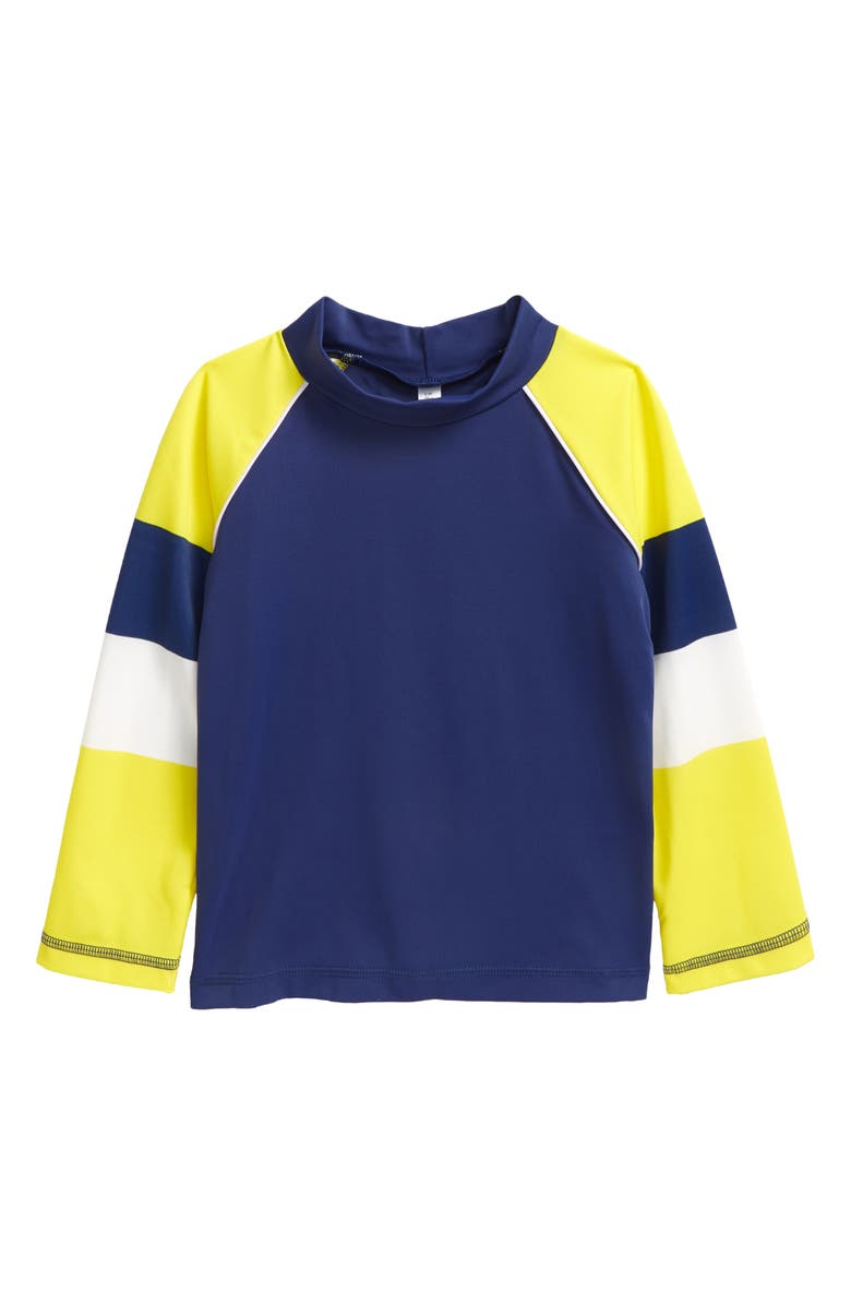 Mini Boden Boden Kids' College Colorblock Rashguard, Main, color, 