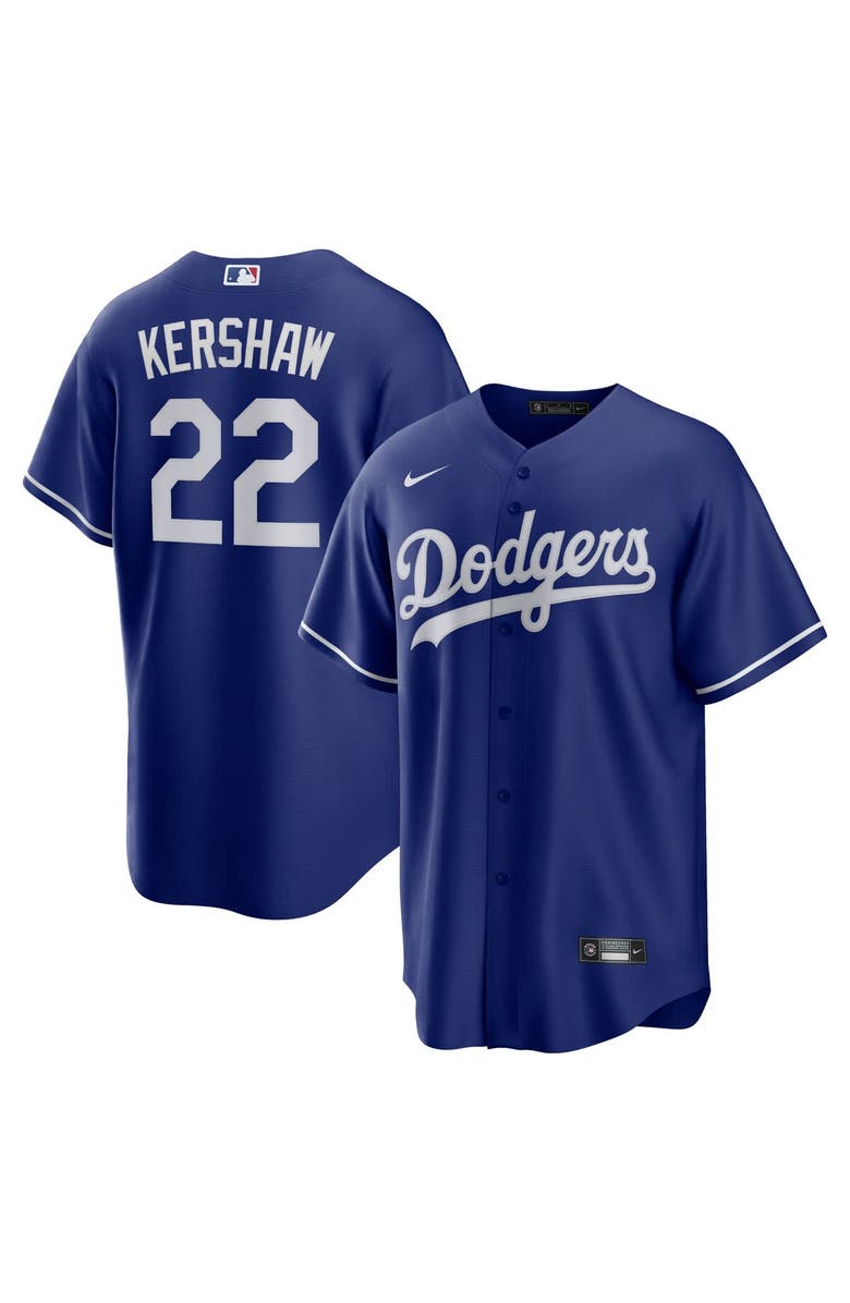 Nike Men's Nike Clayton Kershaw Royal Los Angeles Dodgers Big & Tall Alternate Replica Player Jersey, Main, color, 