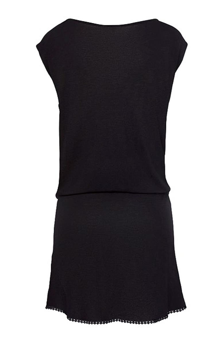 LASCANA Women's Crochet Hem Dress, Alternate, color, Black