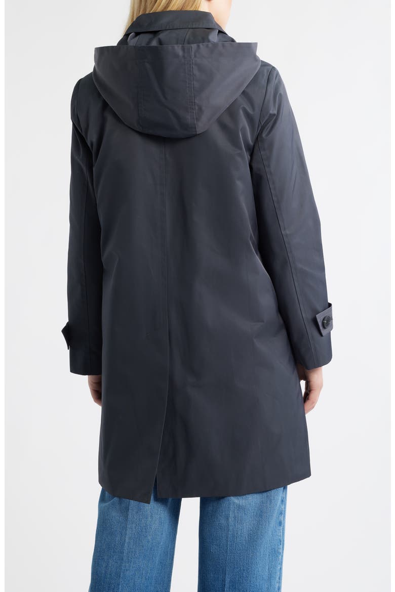 Short Raincoat with Scarf, Alternate, color, CHARCOAL