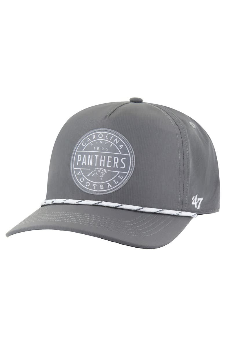 '47 Men's '47 Gray Carolina Panthers Suburbia Hitch Adjustable Hat, Main, color,
