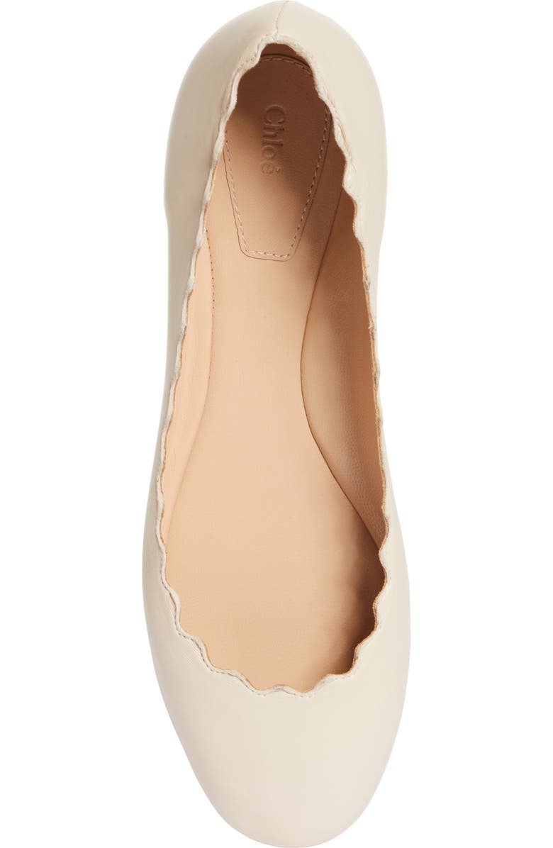 Chloé Lauren Scalloped Ballet Flat, Alternate, color,
