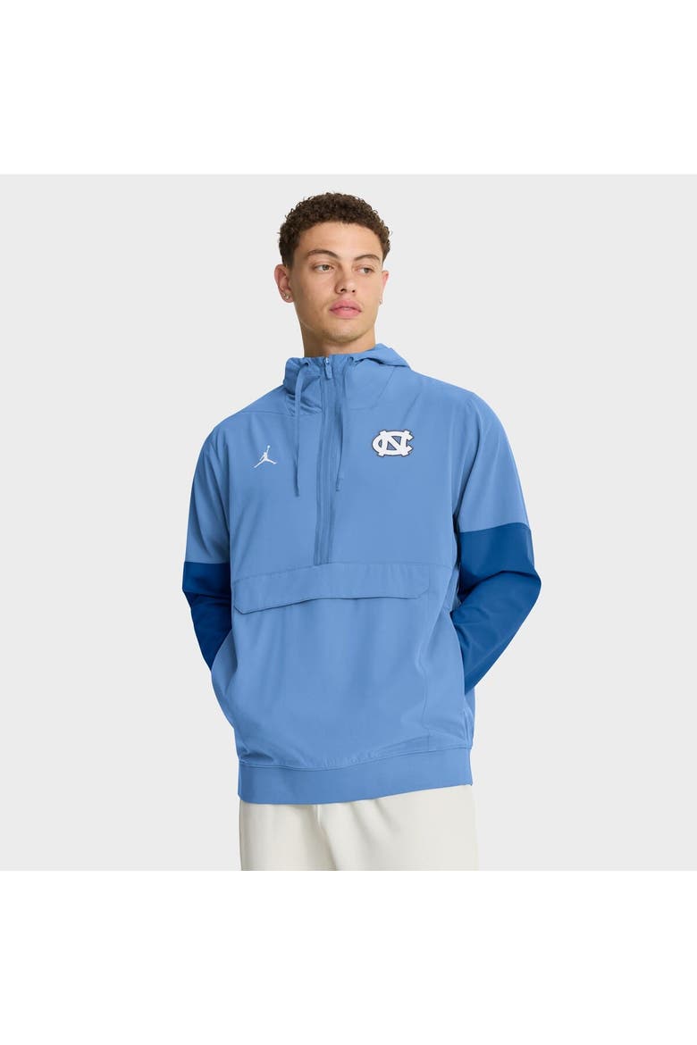 Men's Nike Carolina Blue North Carolina Tar Heels Anorak Half-Zip Hoodie Jacket, Main, color, Light Blue