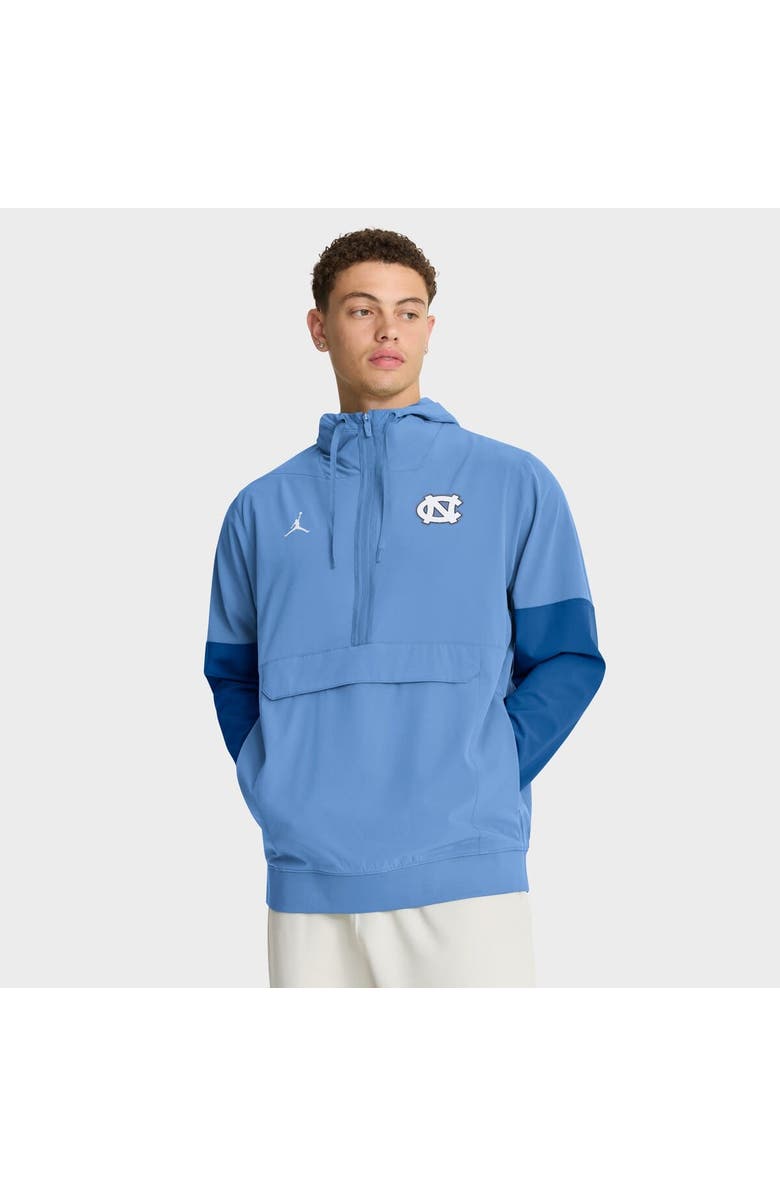 Nike Men's Nike Carolina Blue North Carolina Tar Heels Anorak Half-Zip Hoodie Jacket, Main, color, Light Blue