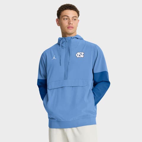 Men's Nike Carolina Blue North Carolina Tar Heels Anorak Half-Zip Hoodie Jacket