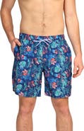 TailorByrd Tropical Print Swim Trunks