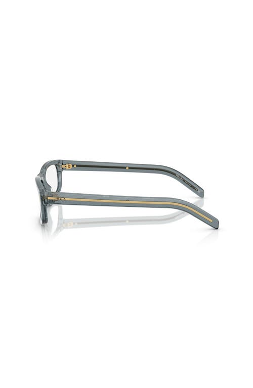 Prada 58mm Rectangle Optical Glasses In Gray