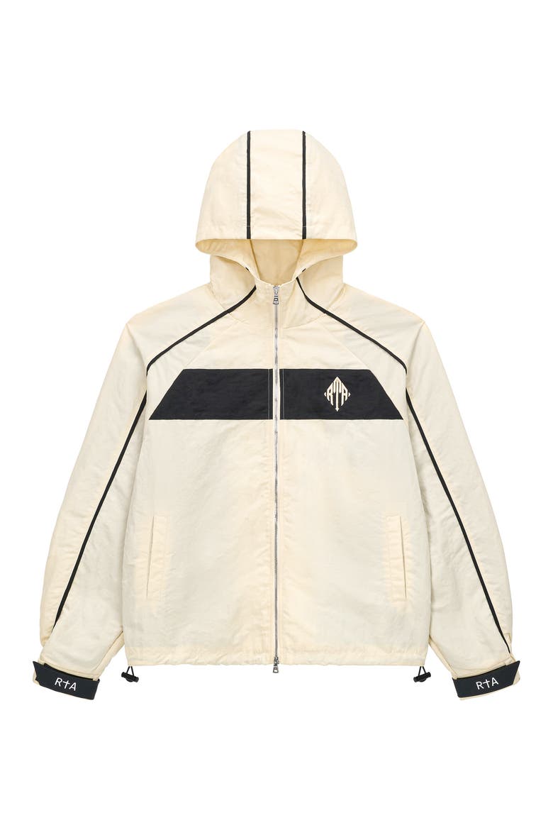 Zayden Hooded Logo Jacket, Main, color, RAW SAND