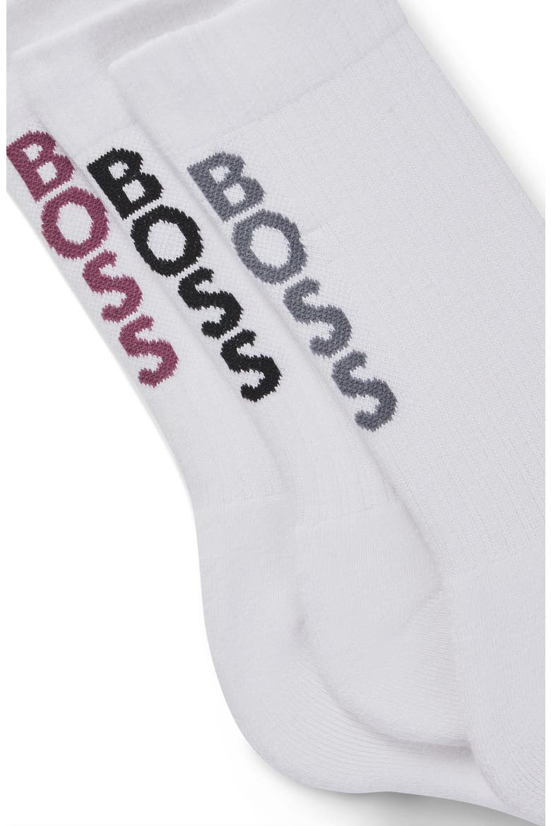 3-Pack Ribbed Crew Socks, Alternate, color, WHITE