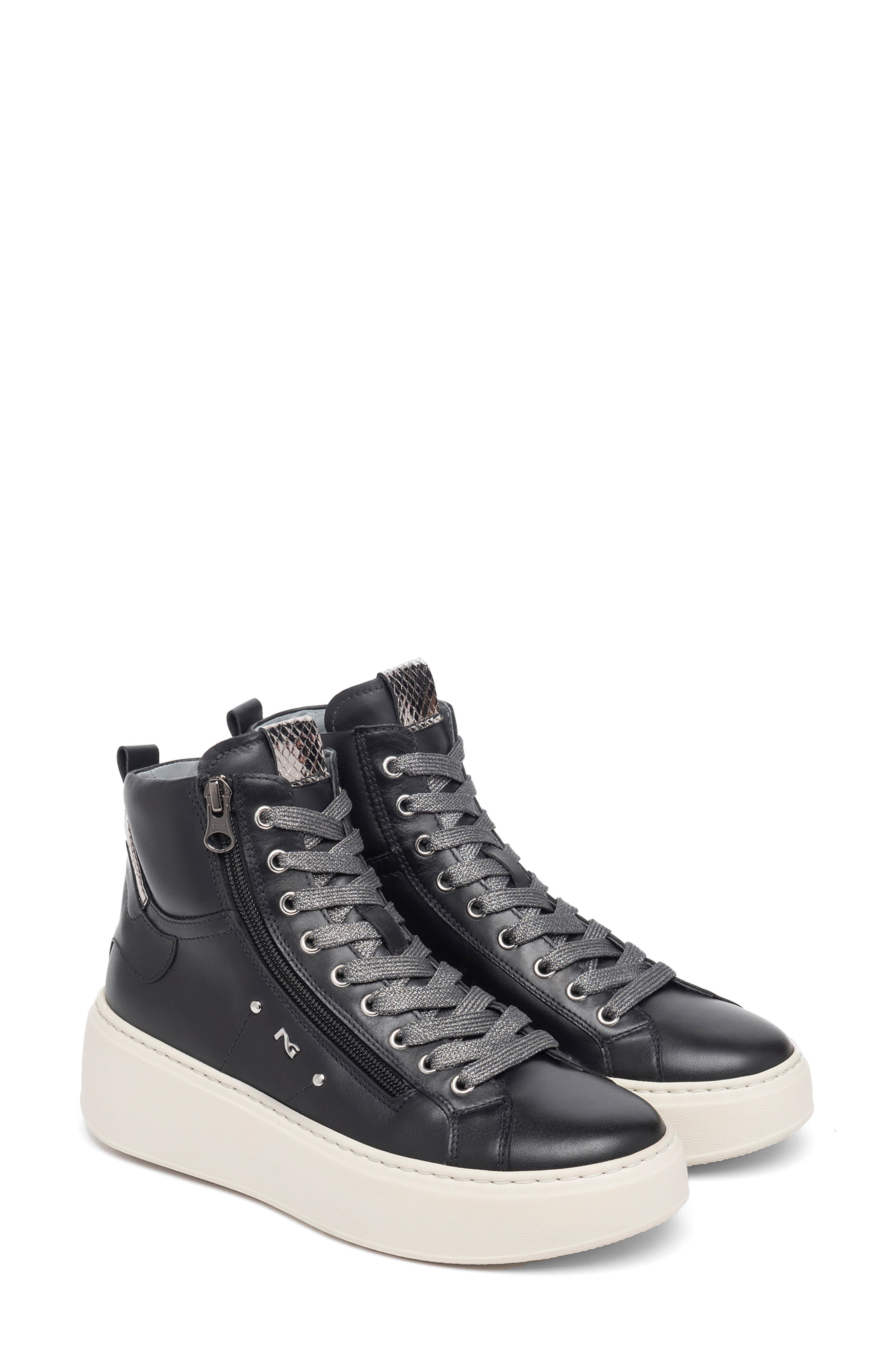NeroGiardini High Top Wedge Sneaker, Main, color, 