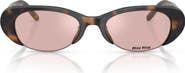 Miu Miu 52mm Gradient Oval Sunglasses