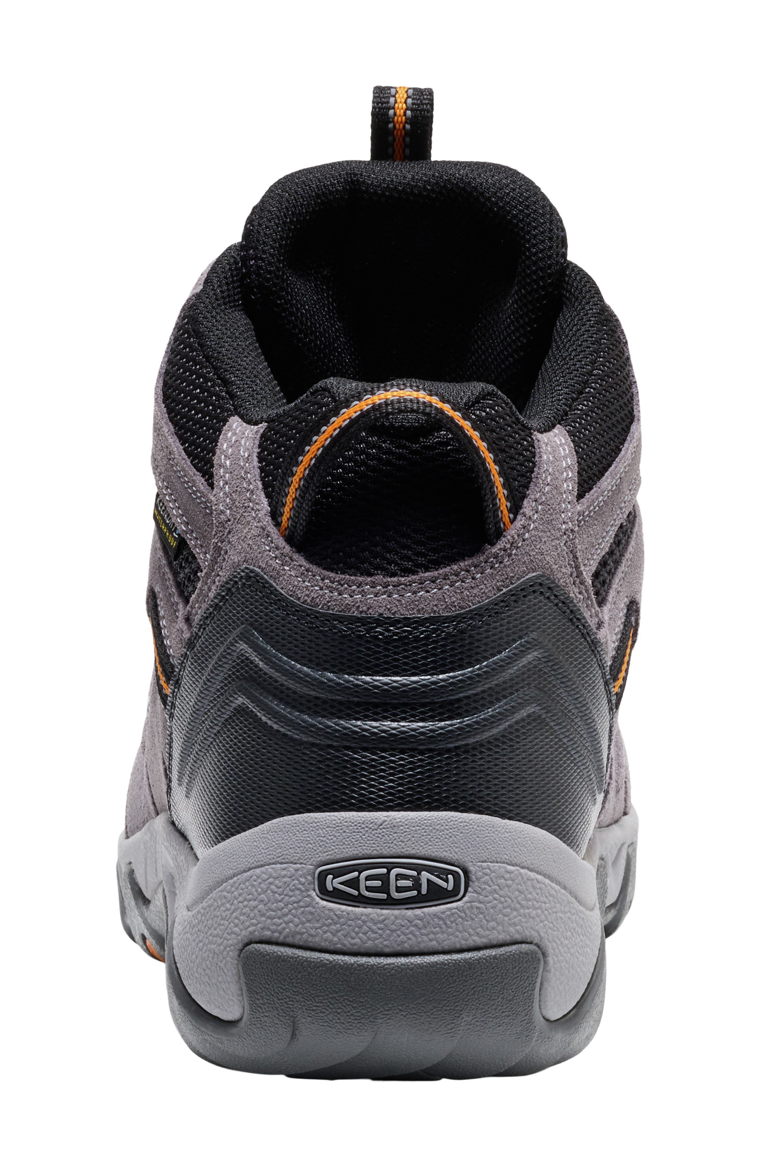 KEEN Headout Waterproof Mid Hiking Shoe, Alternate, color, Magnet/ Orange Pepper