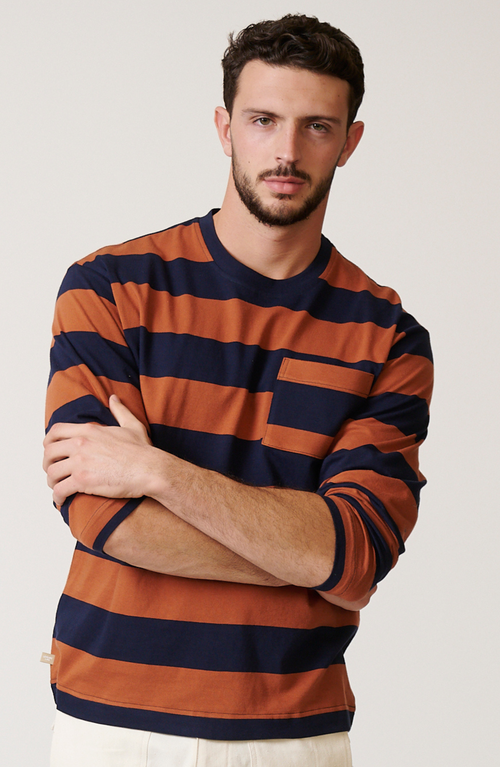 Leisure Lab Sienna Long Sleeve Box T In Brown