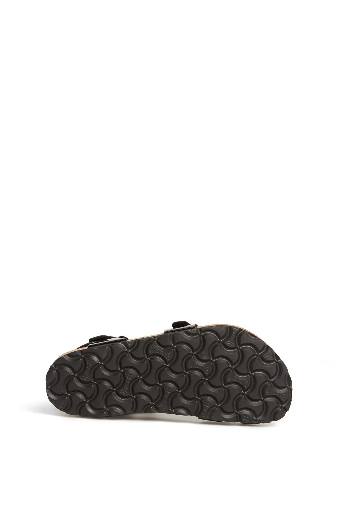 'Taormina' Patent Sandal, Alternate, color, BLACK