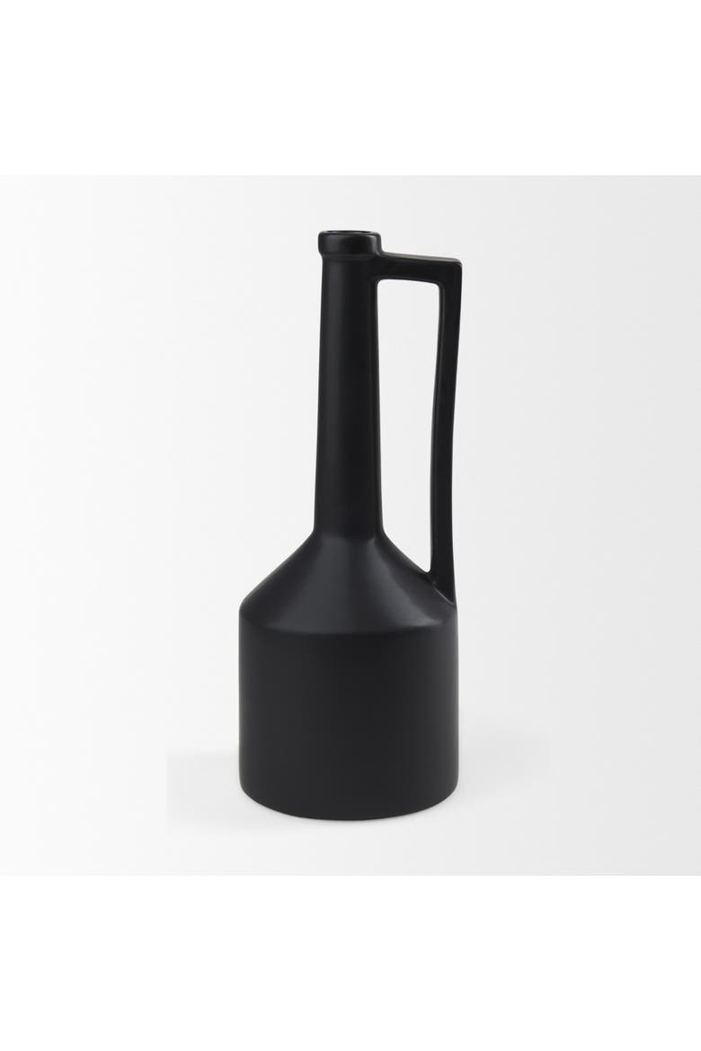 Burton Ceramic Jug Vase, Alternate, color, Black
