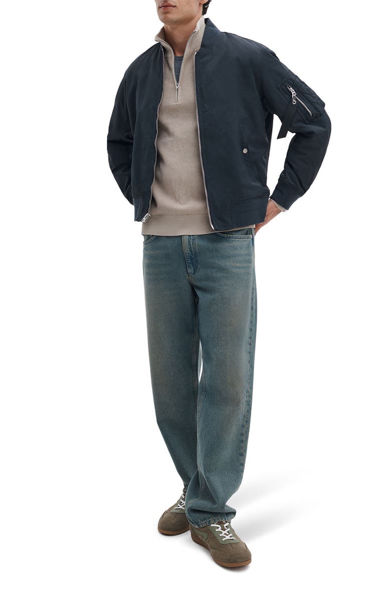 rag & bone Caden Washed Cotton Blend Quarter Zip Sweater, Alternate, color, 