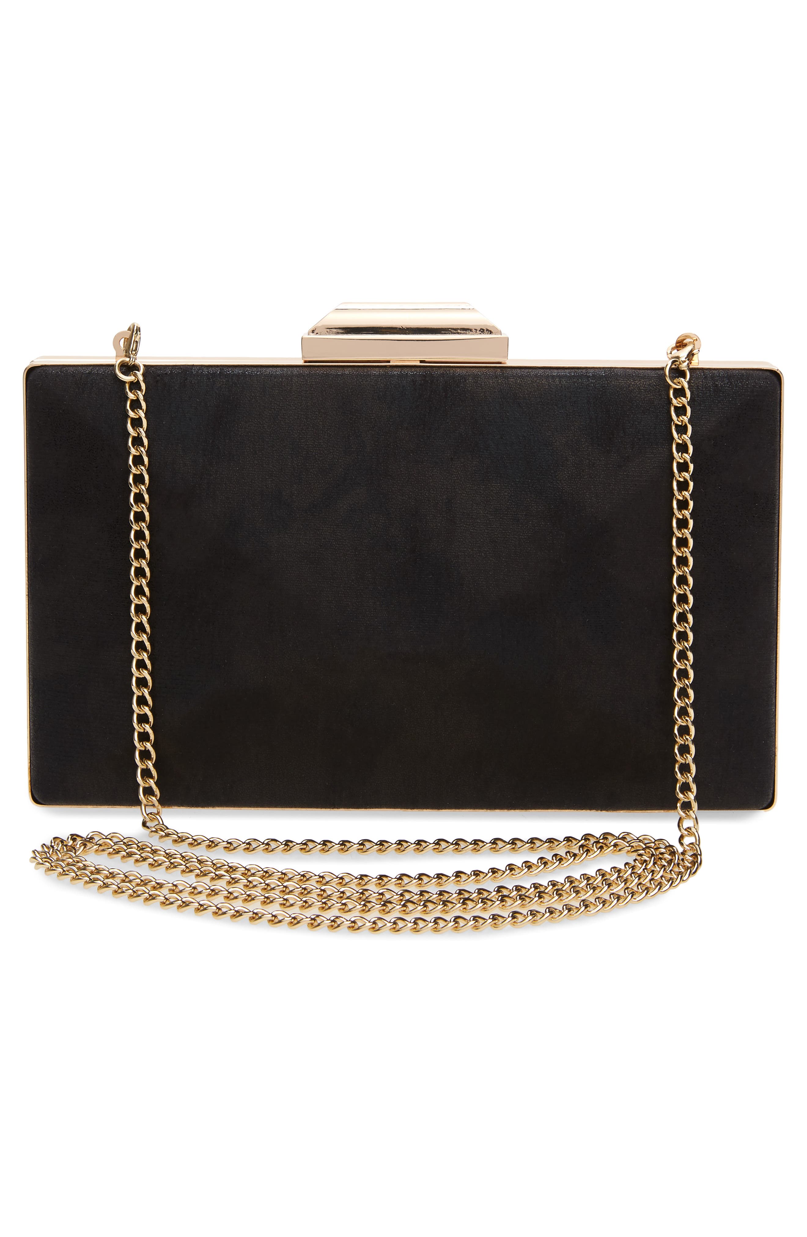 Nordstrom Geometric Faux Leather Minaudière, Alternate, color, 