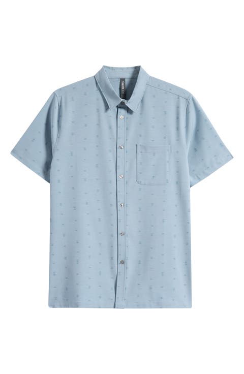Short Sleeve Bridge Button-Up Shirt
