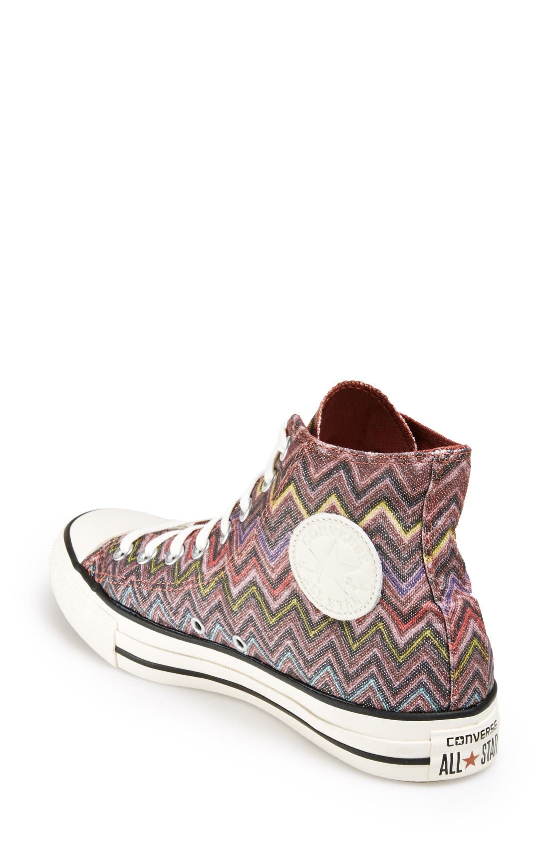 x Missoni Chuck Taylor® All Star® High Top Sneaker, Alternate, color, AUBURN/ EGRET