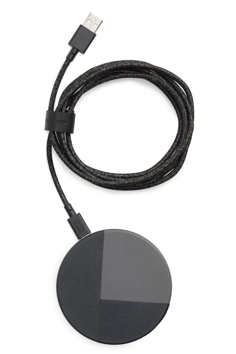 Drop Marquetry Wireless Charging Pad, Main, color, SLATE