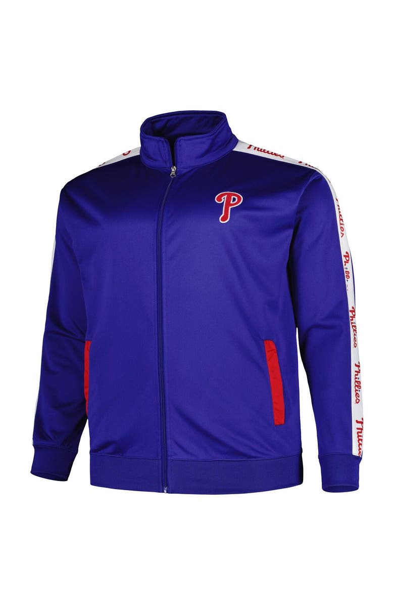 PROFILE Men's Royal Philadelphia Phillies Big & Tall Tricot Track Full-Zip Jacket, Alternate, color, Royal