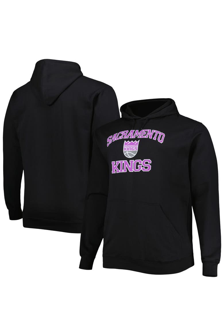 Men's Black Sacramento Kings Big & Tall Heart & Soul Pullover Hoodie, Alternate, color, Black