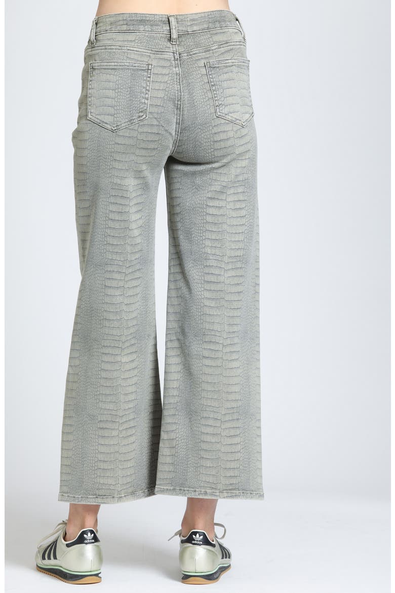 Croc Embossed High Waist Crop Straight Leg Jeans, Alternate, color, WASHED MOSS