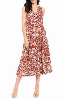 London Times A-Line Godet Dress