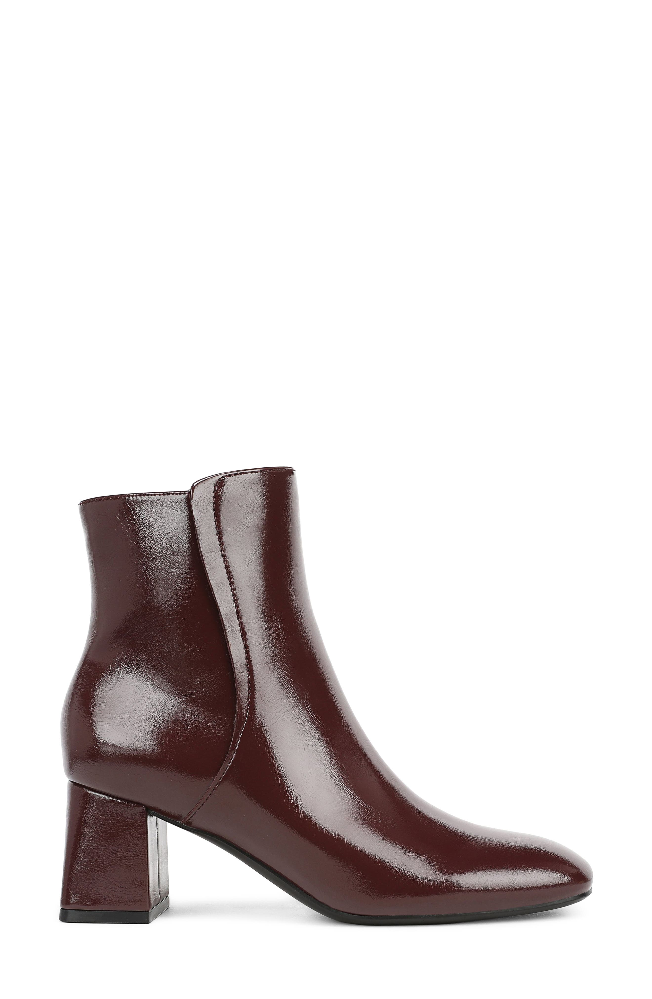 Delaney Faux Leather Bootie, Alternate, color, MERLOT RED FAUX LEATHER